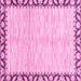 Square Machine Washable Abstract Pink Modern Rug, wshabs3421pnk