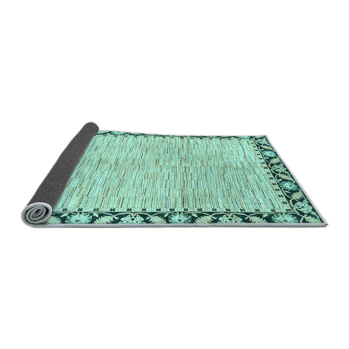Sideview of Abstract Light Blue Modern Rug, abs3421lblu