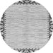 Round Machine Washable Abstract Gray Modern Rug, wshabs3421gry