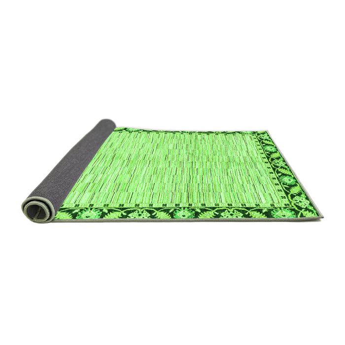 Sideview of Abstract Green Modern Rug, abs3421grn