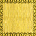 Square Abstract Yellow Modern Rug, abs3421yw