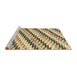 Sideview of Machine Washable Abstract Mustard Yellow Rug, wshabs3422