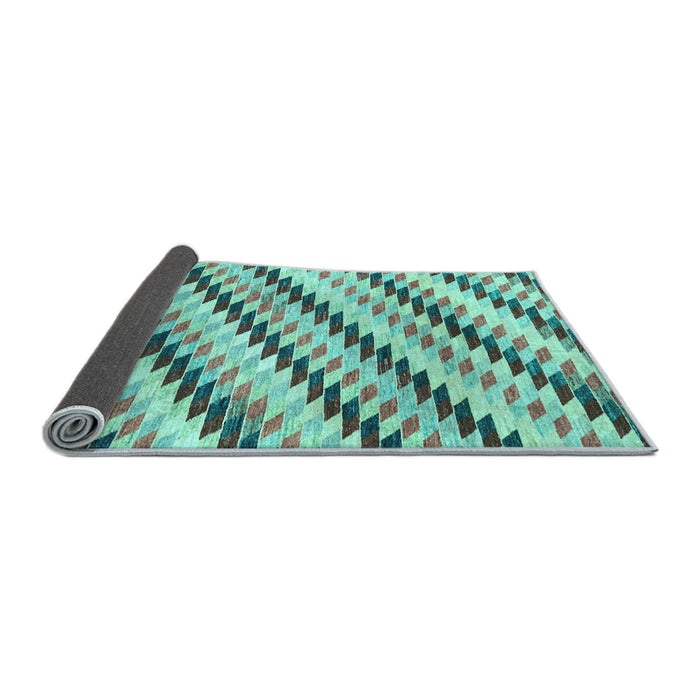 Sideview of Abstract Light Blue Modern Rug, abs3422lblu