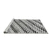 Sideview of Machine Washable Abstract Gray Modern Rug, wshabs3422gry