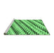 Sideview of Machine Washable Abstract Emerald Green Modern Area Rugs, wshabs3422emgrn