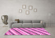 Machine Washable Abstract Pink Modern Rug in a Living Room, wshabs3422pnk