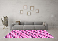 Machine Washable Abstract Pink Modern Rug, wshabs3422pnk