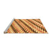 Sideview of Machine Washable Abstract Orange Modern Area Rugs, wshabs3422org