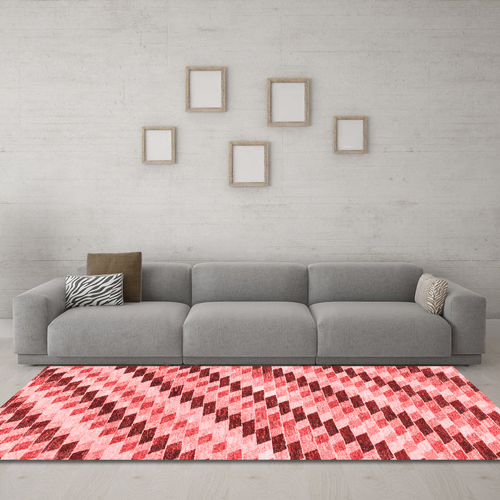 Modern Red Washable Rugs