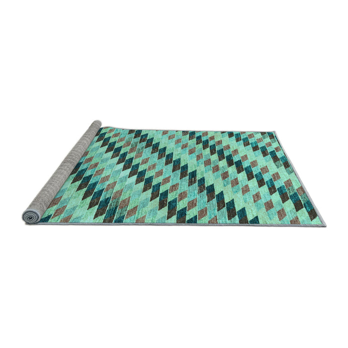 Sideview of Machine Washable Abstract Light Blue Modern Rug, wshabs3422lblu