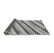 Sideview of Abstract Gray Modern Rug, abs3422gry