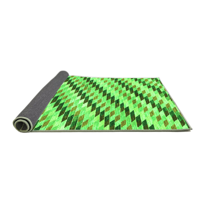 Sideview of Abstract Green Modern Rug, abs3422grn