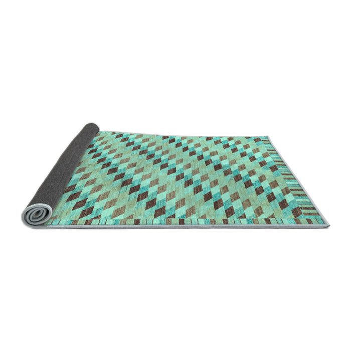 Sideview of Abstract Light Blue Modern Rug, abs3423lblu