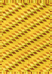 Abstract Yellow Modern Rug, abs3423yw