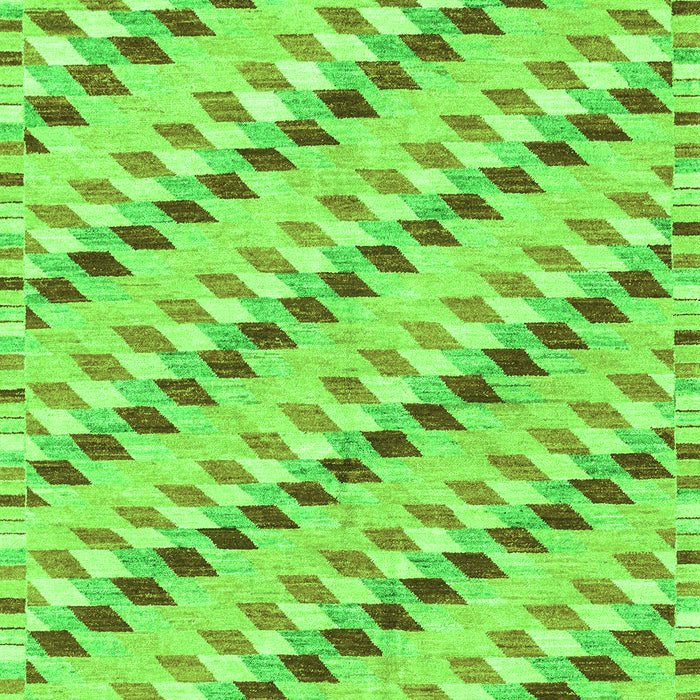 Machine Washable Abstract Green Modern Area Rugs, wshabs3423grn