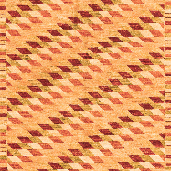 Machine Washable Abstract Orange Modern Area Rugs, wshabs3423org