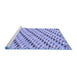 Sideview of Machine Washable Abstract Blue Modern Rug, wshabs3423blu