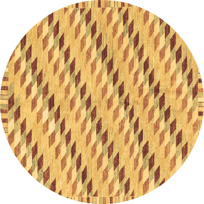 Round Machine Washable Abstract Brown Modern Rug, wshabs3423brn