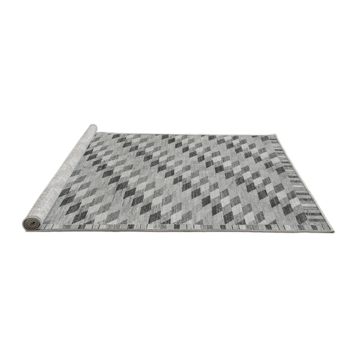 Sideview of Machine Washable Abstract Gray Modern Rug, wshabs3423gry