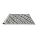 Sideview of Machine Washable Abstract Gray Modern Rug, wshabs3423gry