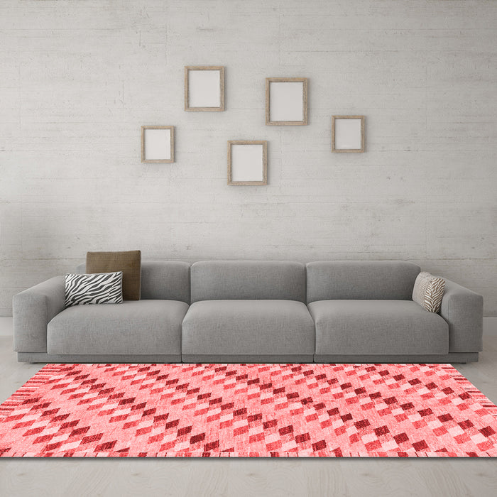 Modern Red Washable Rugs
