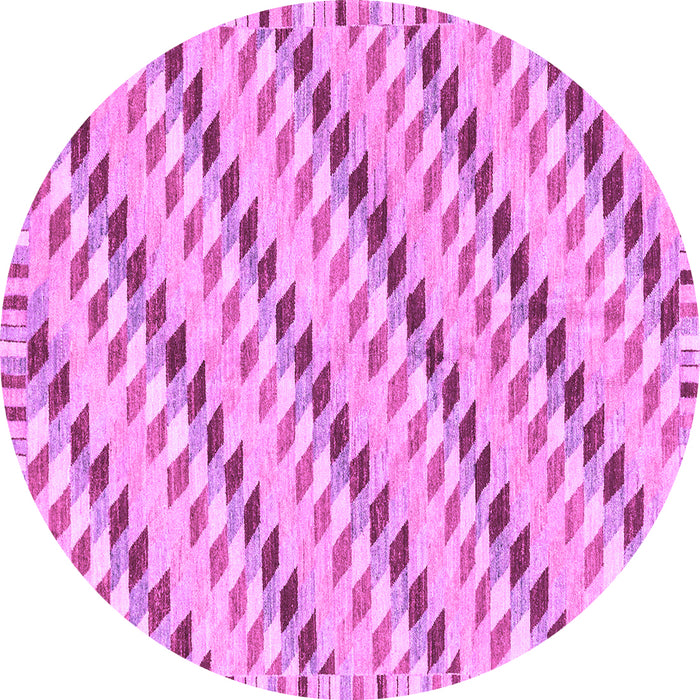 Round Abstract Purple Modern Rug, abs3423pur
