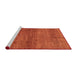 Sideview of Machine Washable Abstract Orange Red Rug, wshabs3424