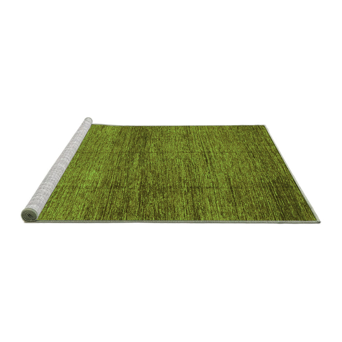 Sideview of Machine Washable Abstract Green Modern Area Rugs, wshabs3424grn