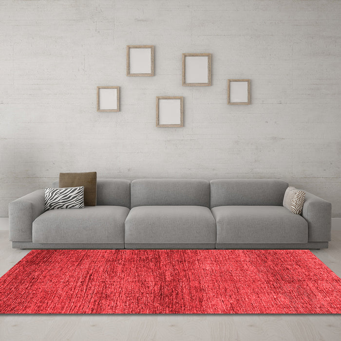 Modern Red Washable Rugs