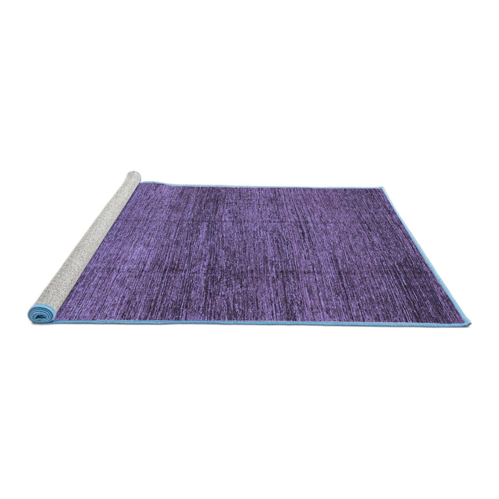 Sideview of Machine Washable Abstract Blue Modern Rug, wshabs3424blu