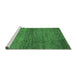 Sideview of Machine Washable Abstract Emerald Green Modern Area Rugs, wshabs3424emgrn