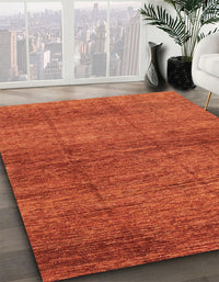 Abstract Orange Red Modern Rug, abs3424