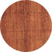 Round Abstract Brown Modern Rug, abs3424brn