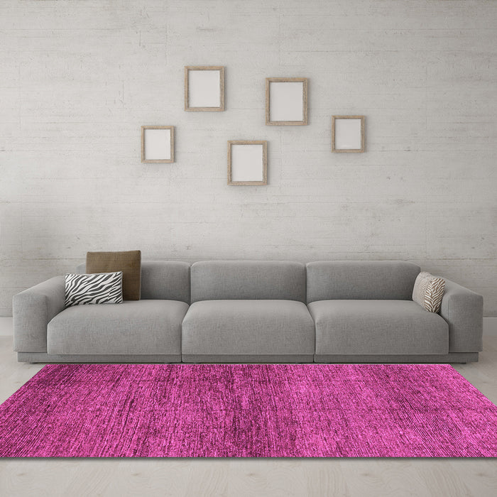 Machine Washable Abstract Purple Modern Area Rugs in a Living Room, wshabs3424pur