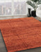 Abstract Orange Red Modern Rug in Family Room, abs3424