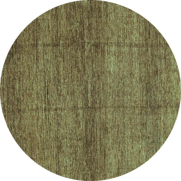 Round Abstract Turquoise Modern Rug, abs3424turq