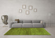 Machine Washable Abstract Green Modern Area Rugs in a Living Room,, wshabs3424grn