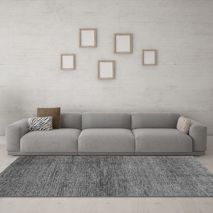 Machine Washable Abstract Gray Modern Rug in a Living Room,, wshabs3424gry