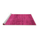 Sideview of Machine Washable Abstract Pink Modern Rug, wshabs3424pnk