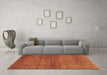 Machine Washable Abstract Brown Modern Rug in a Living Room,, wshabs3424brn