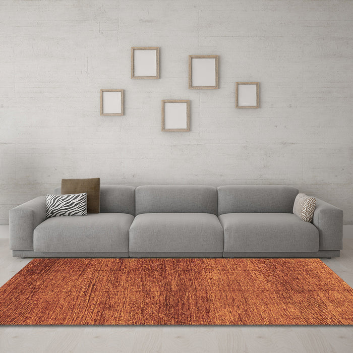 Machine Washable Abstract Brown Modern Rug in a Living Room,, wshabs3424brn
