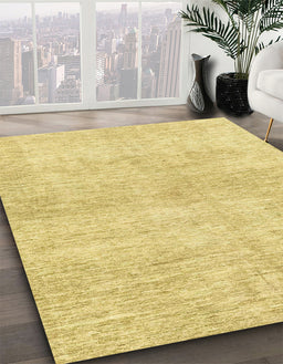 Abstract Yellow Modern Rug in Family Room, abs3425