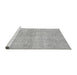 Sideview of Machine Washable Abstract Gray Modern Rug, wshabs3425gry