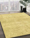 Abstract Yellow Modern Rug in Family Room, abs3425