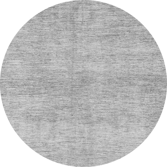 Round Abstract Gray Modern Rug, abs3425gry