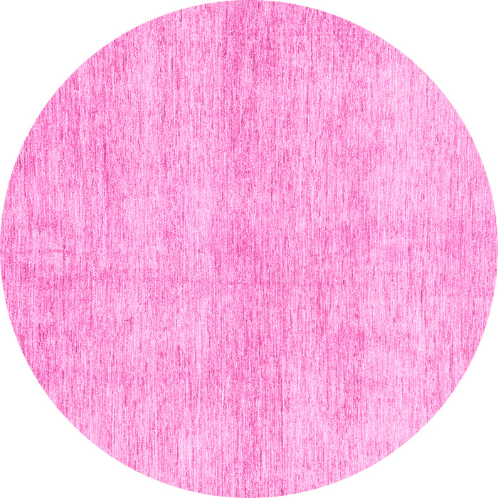 Round Abstract Pink Modern Rug, abs3425pnk