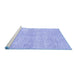 Sideview of Machine Washable Abstract Blue Modern Rug, wshabs3425blu