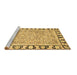 Sideview of Machine Washable Abstract Brown Modern Rug, wshabs3426brn