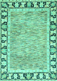 Abstract Turquoise Modern Rug, abs3426turq