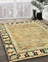 Abstract Brown Modern Rug, abs3426